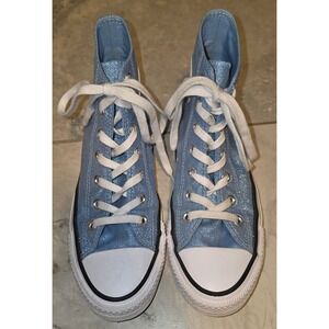 Converse Chuck Taylor All Star 'Shiny Tile' High Top Blue Glitter Sneakers 7.5